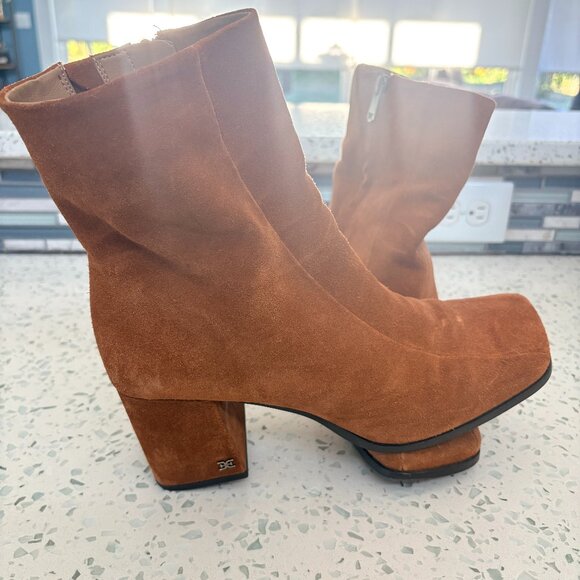 Sam Edelman Mayla Boots 10 41 brown tan block heel - Picture 2 of 6